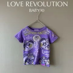 【ラブレボリューション】BABY90　紫パンダ柄　半袖Tシャツ　カジュアルシャツのサムネイル