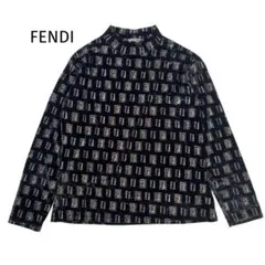 美品✨FENDI　フェンディ　ズッカ柄　長袖　Tシャツ　ロゴ総柄　イタリア製 楽天市場】FENDI(フェンディ) ズッカ柄 ニット トップス