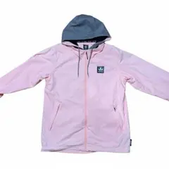 adidas originalsナイロンジャケットピンクゆったり