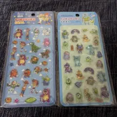 ぷくぷくシール　2点セット　トイストーリー　モンスターズインク