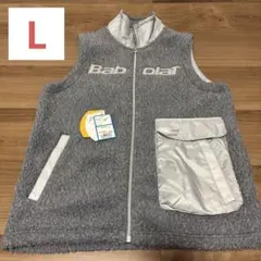 防寒対策に！！　Babolat フリースベスト Lサイズ グレー　バボラ