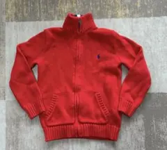 [美品]ポロラルフローレン コットンニットファスナージャケット