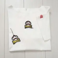 ear ×プリングルズ コラボ Tシャツ イアパピヨネ 白 刺繍 半袖のサムネイル