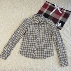 バーバリーブルーレーベル　ノバチェック　ネルシャツ