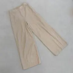 ⭐️ノーブランド⭐️ コットンリブパンツ ガウチョ　楽ちん ウエストゴム 大きめ