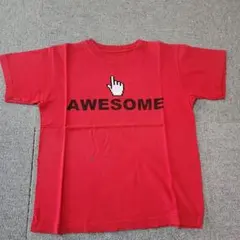 AWESOME プリント Tシャツ レッド M 10/12