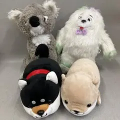 【H】まとめ売り✨動物ぬいぐるみ　4点セット　ハッピーまめしば　など♪