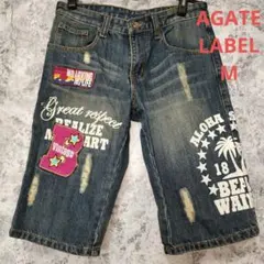 アガートレーベル ジーパン デニム ハーフパンツ M メンズ ダメージジーンズ