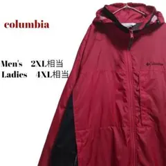 【大人気】コロンビアマウンテンパーカー　薄手　刺繍ロゴ　メンズ2XL相当 古着
