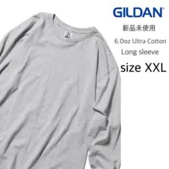 【ギルダン】新品未使用 ウルトラコットン 無地 長袖Tシャツ グレー 2XL