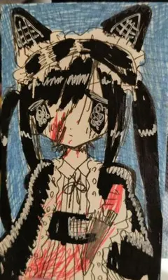 トレカサイズ手描き萌えイラスト