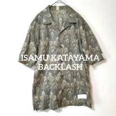 イサムカタヤマバックラッシュ バックロゴ製品染リメイクアロハシャツ