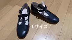 シューズ　黒靴　レディース　フラット　パンプス　フォーマル　しまむら　青木美沙子