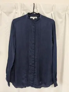 CHEVAL plus リネン 長袖ブラウス NAVY - メルカリ