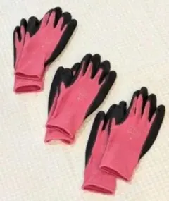 新品 可愛いピンク♪ 可愛い作業用 ガーデニング 手袋 女性向け L 3組
