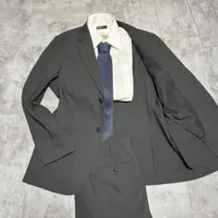未使用級　ユニクロ　感動ジャケット　パンツ　セットアップスーツ　グレー　Lサイズ