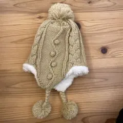 Aurelia KOBE ベージュニット帽 52〜54cm