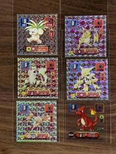 アマダポケモン最強シール烈伝　1996 1997 クリア　6枚