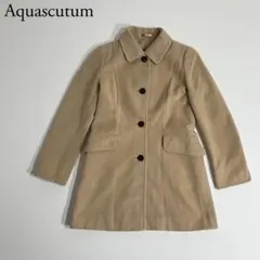 良品　Aquascutum アクアスキュータム　ミドルコート　アンゴラウール　8のサムネイル
