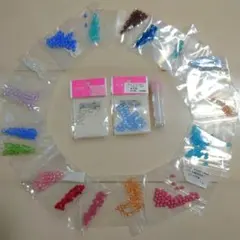 Kiwa ビーズセット チェコプレスビーズ20袋