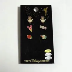 新品　未使用　ディズニーリゾート　ミニー　サージカルステンレス　ロジウム　ピアス