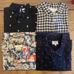 メンズ長袖シャツ 4点セット