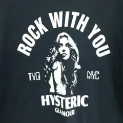 HYSTERIC GLAMOUR　ROCK WITH YOU　Tシャツ　L　黒