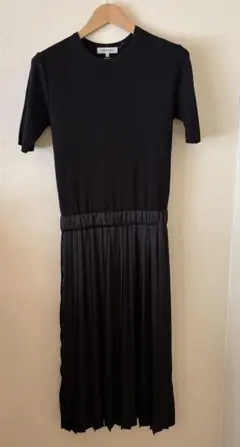 【超美品】⭐︎INDIVI ブラック ニットドッキングワンピース Lサイズ