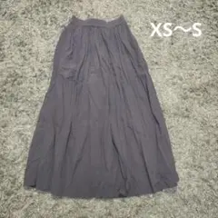 無印良品　ロングスカート フレアスカート グレー XS~Sのサムネイル