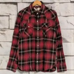 【BACK NUMBER】バックナンバー チェック柄 ウエスタン 長袖シャツ