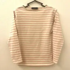 SAINT JAMES ウェッソン ボートネック ピンク×生成色 T1
