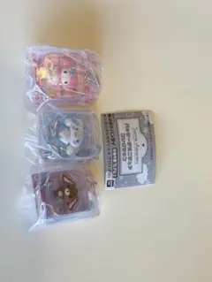 サンリオ　パッケージミニチュアコレクション　　シナモロール　くろうさ　マイメロ