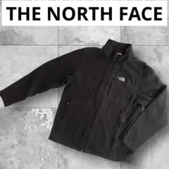 The North Face ブラック フリースジャケット　コーデュロイL ロゴ