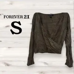 FOREVER 21 【S】 オリーブグリーン 七分袖 トップス