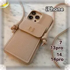 iPhoneケース　肩がけ　ショルダー　Hロゴ　おしゃれ　韓国　スマホカバー