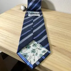 【極美品】Paul Smith ポールスミス ネイビー レジメンタル ネクタイ