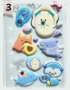 おすそ分け正規品パールベールほわいとボンボンとつぶらな瞳のぷくぷくシール③