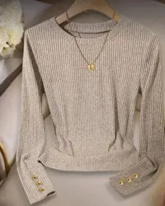 SHEIN ラウンドネックニットTシャツ