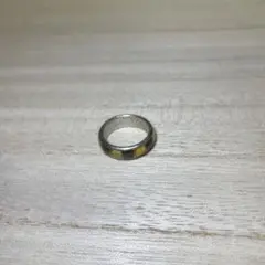 イエロー・ブラウン ストライプ リング