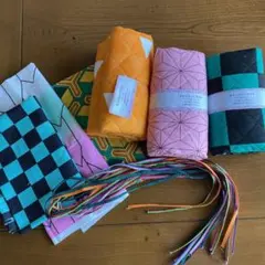 鬼滅の刃　生地　紐、まとめ売り