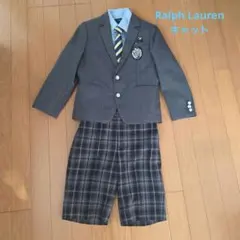 ★美品★キャット フォーマルスーツ ラルフシャツ付　男子 130 グレー 5点