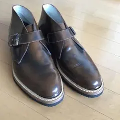 値下　バッカス BUCCHUS モンクストラップ ブーツ 43 茶 ビブラムのサムネイル