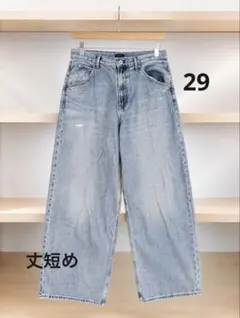 UNIQLO/バギーバレルレッグジーンズ/丈短め/29のサムネイル