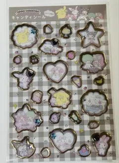 ✨国内正規品✨キャンディシール　サンリオキャラクターズ　箔押し　ストーン付き