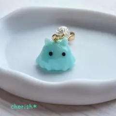 蓄光 めんだこ／メンダコ キーホルダー 天使 水色 めじるし