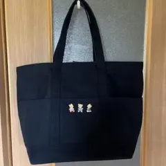 たまご様専用ファミリア　大容量◾️ネイビ✖️赤チェックトートバック