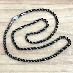 silver925 ベネチアンチェーンネックレス 約50cm 15g燻し加工あり 