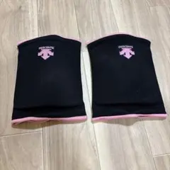 DESCENTE バレーボール 膝用サポーター ブラック ピンク