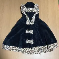 西松屋★レオパード★耳付きポンチョ★90cm