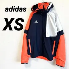 137【アディダス】ウインドブレーカー　（XS）　テニス　オレンジ　スポーツ